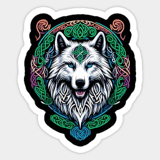 Celtic Wolf  - Wolf  Head Sticker